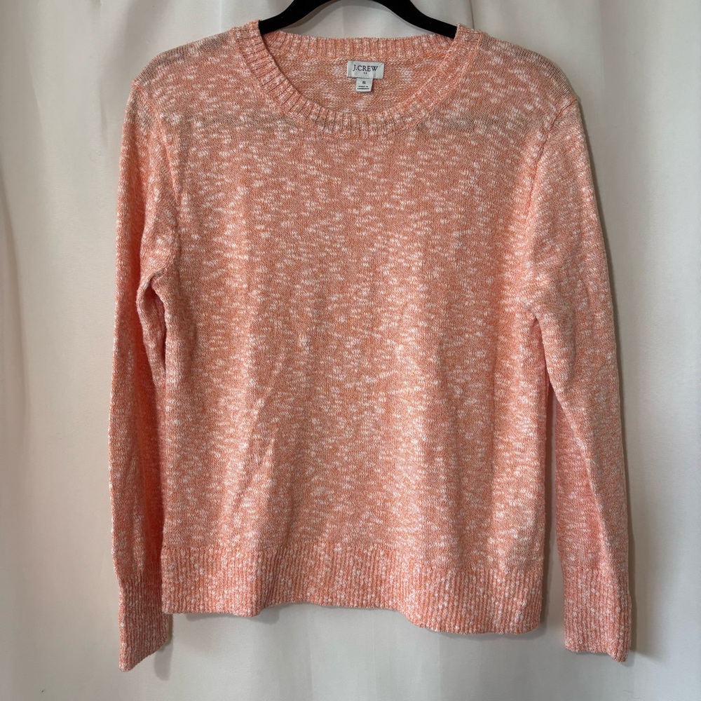 J. Crew Peach and Cream Lightweight Sweater Size Sm